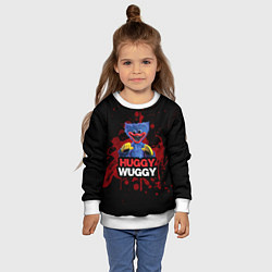 Свитшот детский 3D Хаги ваги Huggy Wuggy Poppy Playtime, цвет: 3D-белый — фото 2