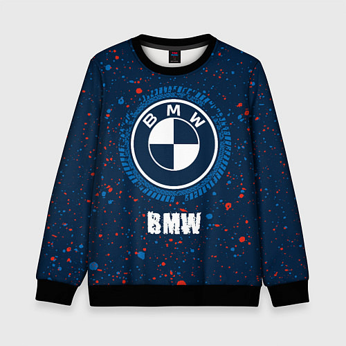 Детский свитшот BMW BMW Брызги / 3D-Черный – фото 1