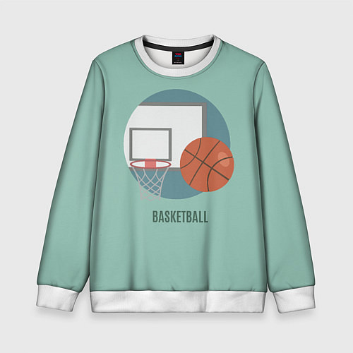 Детский свитшот Basketball Спорт / 3D-Белый – фото 1