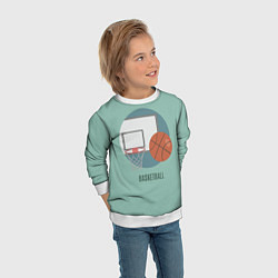 Свитшот детский Basketball Спорт, цвет: 3D-белый — фото 2