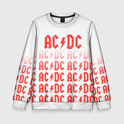 Свитшот детский Acdc Паттерн, цвет: 3D-белый