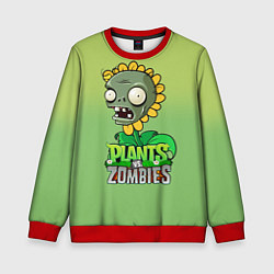 Свитшот детский Plants vs Zombies зомби-подсолнух, цвет: 3D-красный