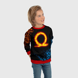 Свитшот детский GOD OF WAR CRATOS FIRE SYMBOL RUNE, цвет: 3D-красный — фото 2