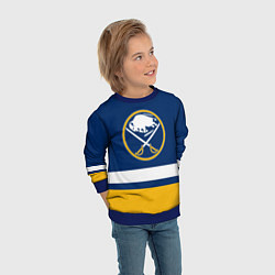 Свитшот детский Buffalo Sabres, Баффало Сейберз, цвет: 3D-синий — фото 2