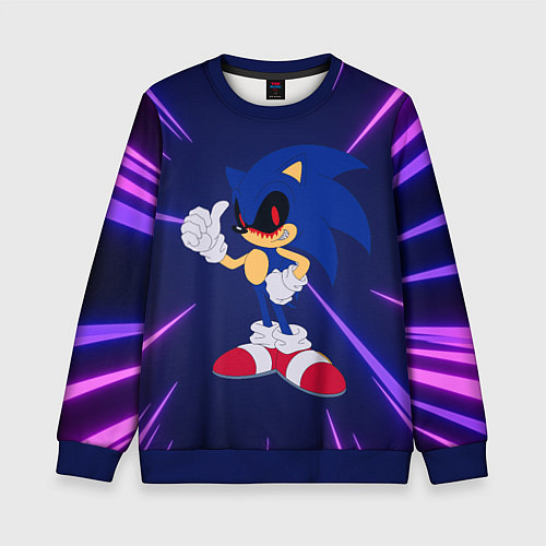 Детский свитшот SONIC EXE СОНИК / 3D-Синий – фото 1
