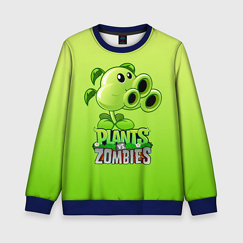 Детский свитшот Lants vs Zombies - Тристрел / 3D-Синий – фото 1