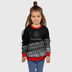 Свитшот детский Mercedes-Benz шины, цвет: 3D-красный — фото 2