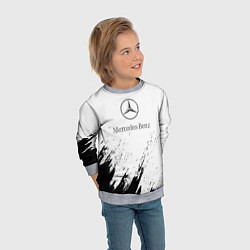 Свитшот детский Mercedes-Benz - White texture, цвет: 3D-меланж — фото 2