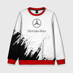 Свитшот детский Mercedes-Benz - White texture, цвет: 3D-красный