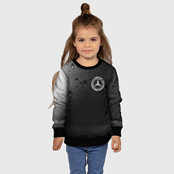 Свитшот детский MERCEDES - Капли, цвет: 3D-черный — фото 2