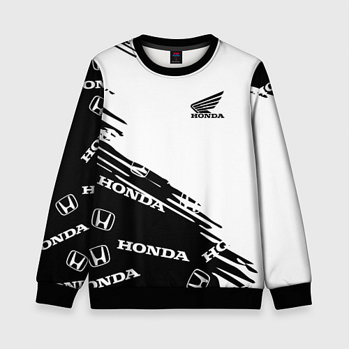 Детский свитшот Honda sport pattern / 3D-Черный – фото 1