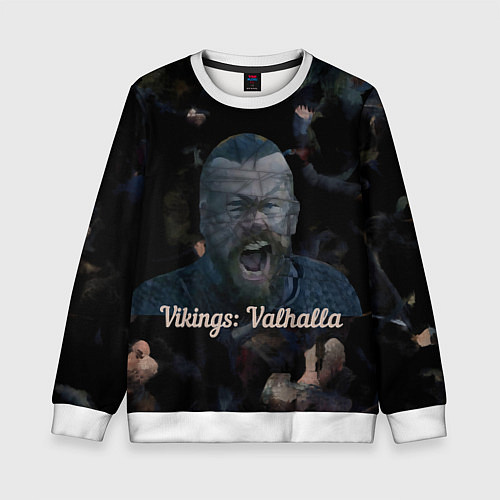 Детский свитшот Викинги: Вальхалла / 3D-Белый – фото 1