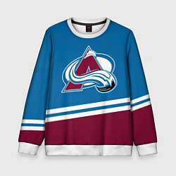 Свитшот детский Colorado Avalanche, Колорадо Эвеланш, цвет: 3D-белый