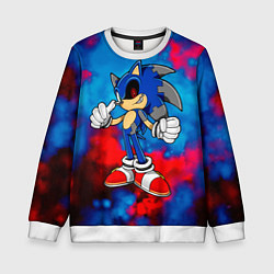Свитшот детский СОНИК EXE SONIC, цвет: 3D-белый