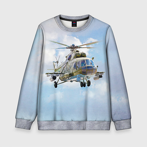 Детский свитшот Многоцелевой вертолёт МИ-8 / 3D-Меланж – фото 1