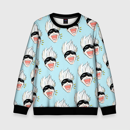 Детский свитшот Узор с Сатору / 3D-Черный – фото 1