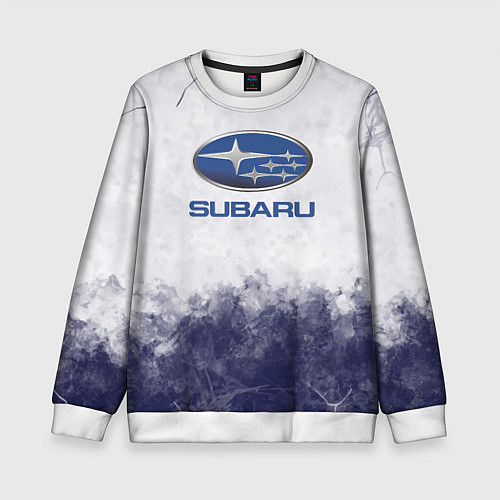 Детский свитшот Subaru Трещина / 3D-Белый – фото 1