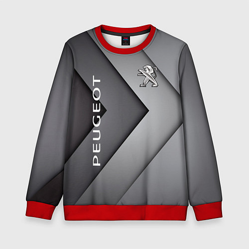 Детский свитшот Peugeot geometry / 3D-Красный – фото 1