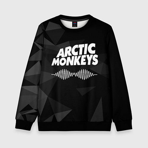 Детский свитшот Arctic Monkeys Серая Геометрия / 3D-Черный – фото 1