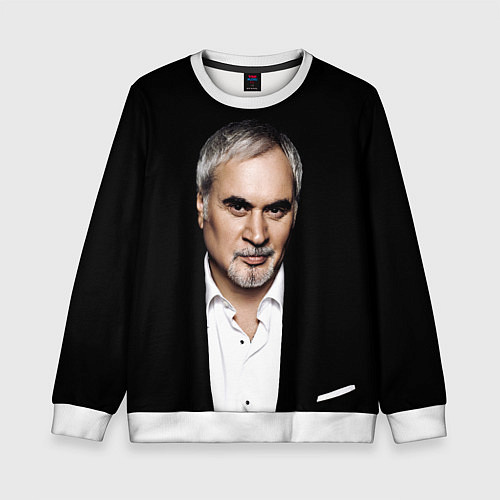 Детский свитшот МЕЛАДЗЕ НА ЧЕРНОМ ФОНЕ / 3D-Белый – фото 1