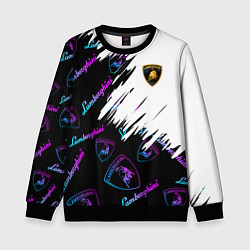 Детский свитшот Lamborghini pattern gradient