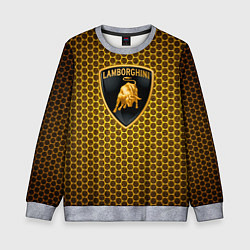 Детский свитшот Lamborghini gold соты