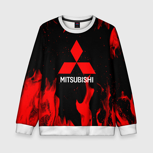 Детский свитшот Mitsubishi Red Fire / 3D-Белый – фото 1