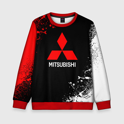 Детский свитшот Mitsubishi брызги красок / 3D-Красный – фото 1