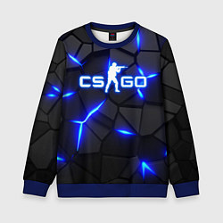 Свитшот детский КС ГО - 3D ПЛИТЫ, цвет: 3D-синий