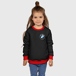 Свитшот детский BMW LOGO CARBON ЧЕРНЫЙ КАРБОН, цвет: 3D-красный — фото 2