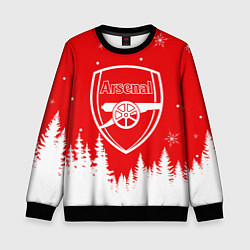 Свитшот детский FC ARSENAL WINTER ФК АРСЕНАЛ ЗИМНИЙ СТИЛЬ, цвет: 3D-черный