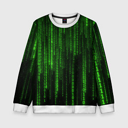 Свитшот детский Бегущий по коду, цвет: 3D-белый
