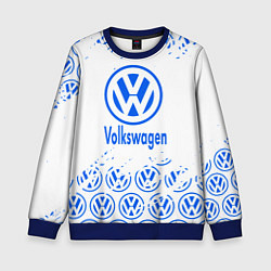 Свитшот детский Volkswagen фольксваген, цвет: 3D-синий