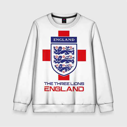 Детский свитшот Сборная Англии по футболу / 3D-Белый – фото 1