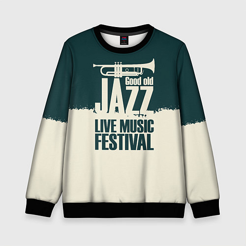Детский свитшот Джаз Живая Музыка / 3D-Черный – фото 1