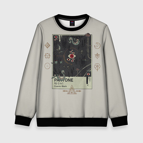 Детский свитшот Пантон Ктулху / 3D-Черный – фото 1