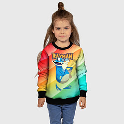 Свитшот детский Rayman globox радуга, цвет: 3D-черный — фото 2