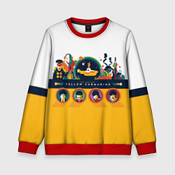 Свитшот детский Yellow Submarine Мультфильм 3D, цвет: 3D-красный