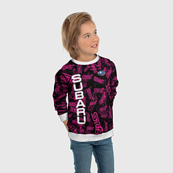 Свитшот детский SUBARU STI PATTERN, цвет: 3D-белый — фото 2
