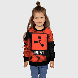 Свитшот детский RUST - Красное Пламя, цвет: 3D-черный — фото 2