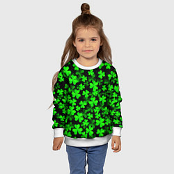 Свитшот детский Сlovers Fresh 3D Клевер, цвет: 3D-белый — фото 2