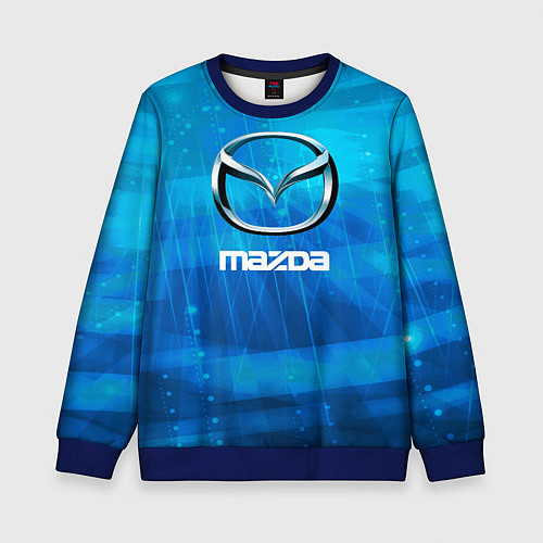 Детский свитшот Mazda мазда / 3D-Синий – фото 1