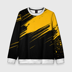 Свитшот детский Black and yellow grunge, цвет: 3D-белый