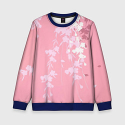 Свитшот детский Цветущая ива, цвет: 3D-синий
