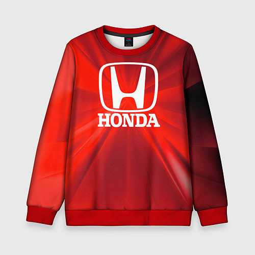 Детский свитшот Хонда HONDA / 3D-Красный – фото 1