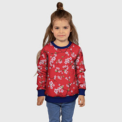 Свитшот детский Алая весна, цвет: 3D-синий — фото 2