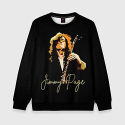 Свитшот детский Led Zeppelin Лед Зеппелин Jimmy Page, цвет: 3D-черный