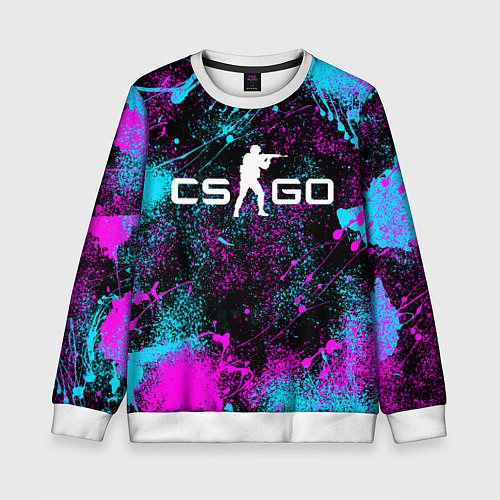 Детский свитшот КС ГО НЕОН CS GO NEON / 3D-Белый – фото 1