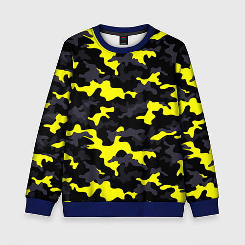 Детский свитшот Black Camo / 3D-Синий – фото 1