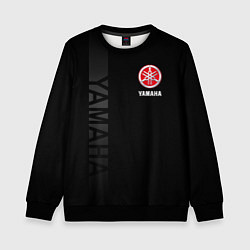 Свитшот детский YAMAHA БОКОВАЯ ПОЛОСА, цвет: 3D-черный